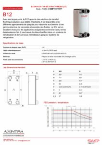 Fiche technique et plans B12MT 1P SC S 14053 070 0169021.0 pdf