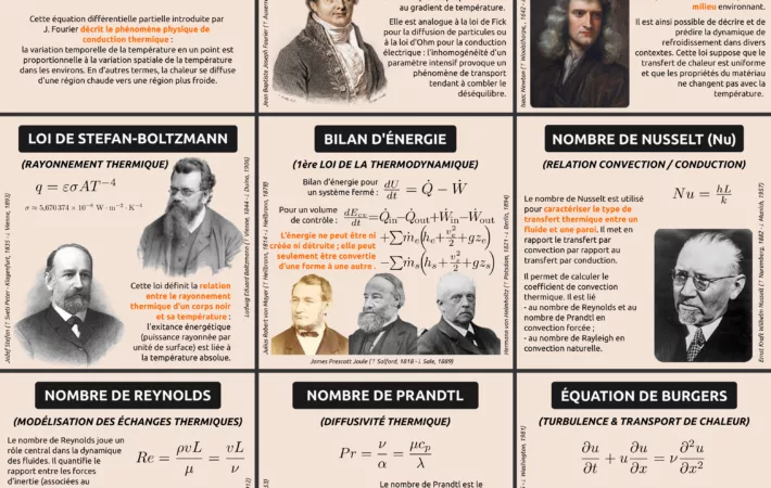 Formules échangeurs thermiques